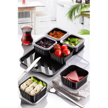 Breakfast Set (6 Pieces) MRT-Ceno-Kahvalti-Kucuk - Black Black