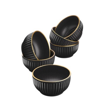 Bowl Set (6 Pieces) C-DD07 - Black Black
