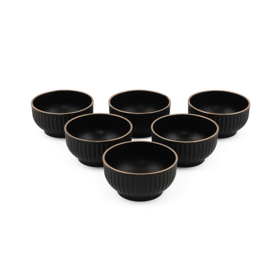 Hermia Bowl Set (6 Pieces) C-DD07 - Black Black