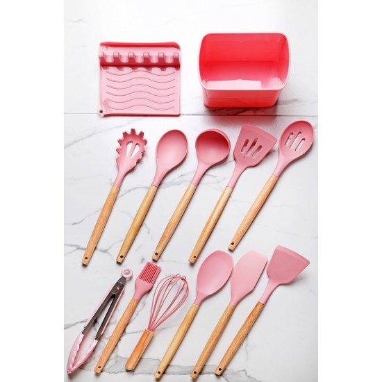 Spoon Set (13 Pieces) C-SLC1301 - Pink Pink Spoon Set (13 Pieces) C-SLC1301 - Pink Pink
