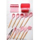 Spoon Set (13 Pieces) C-SLC1301 - Pink Pink Spoon Set (13 Pieces) C-SLC1301 - Pink Pink