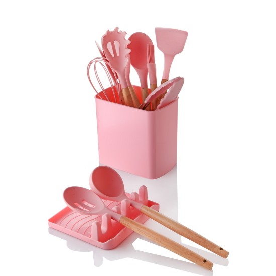 Spoon Set (13 Pieces) C-SLC1301 - Pink Pink Spoon Set (13 Pieces) C-SLC1301 - Pink Pink