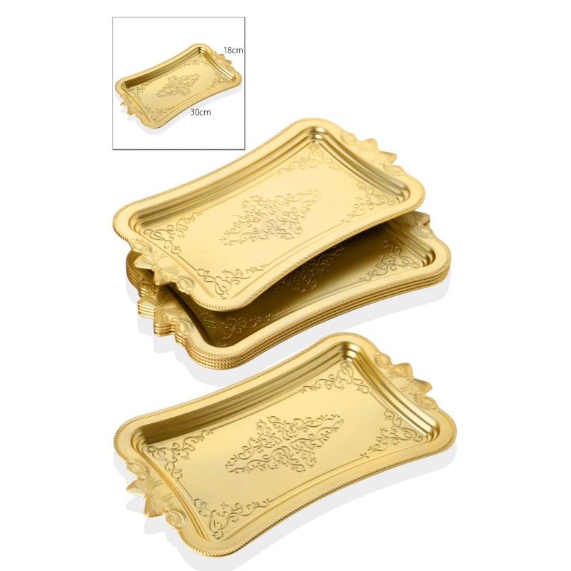 Hermia Serving Tray (6 Pieces) MRTK - Gold Gold