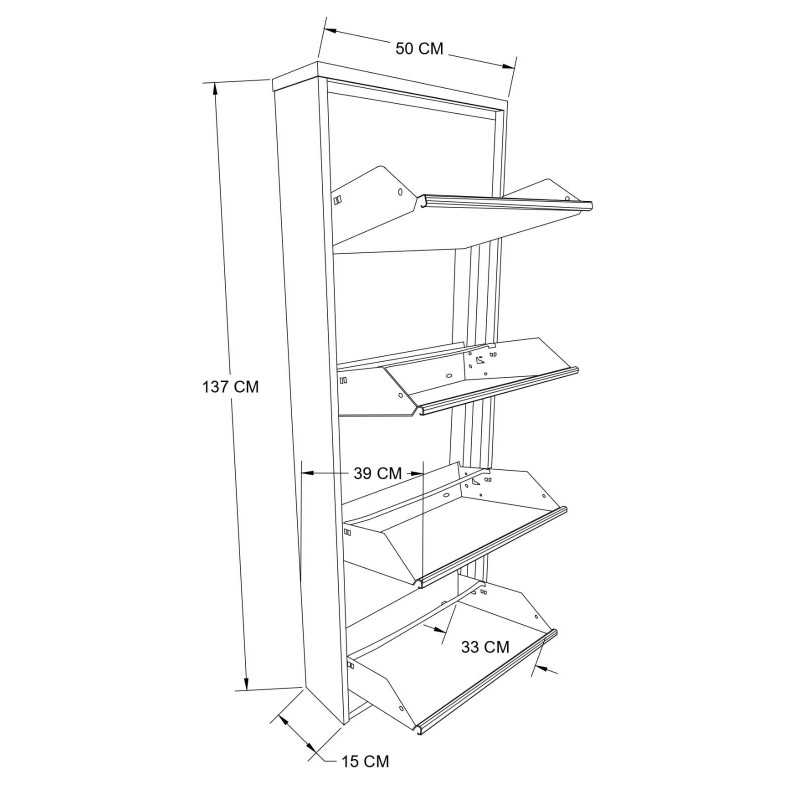 Shoe Cabinet Marino 4 - Black Black