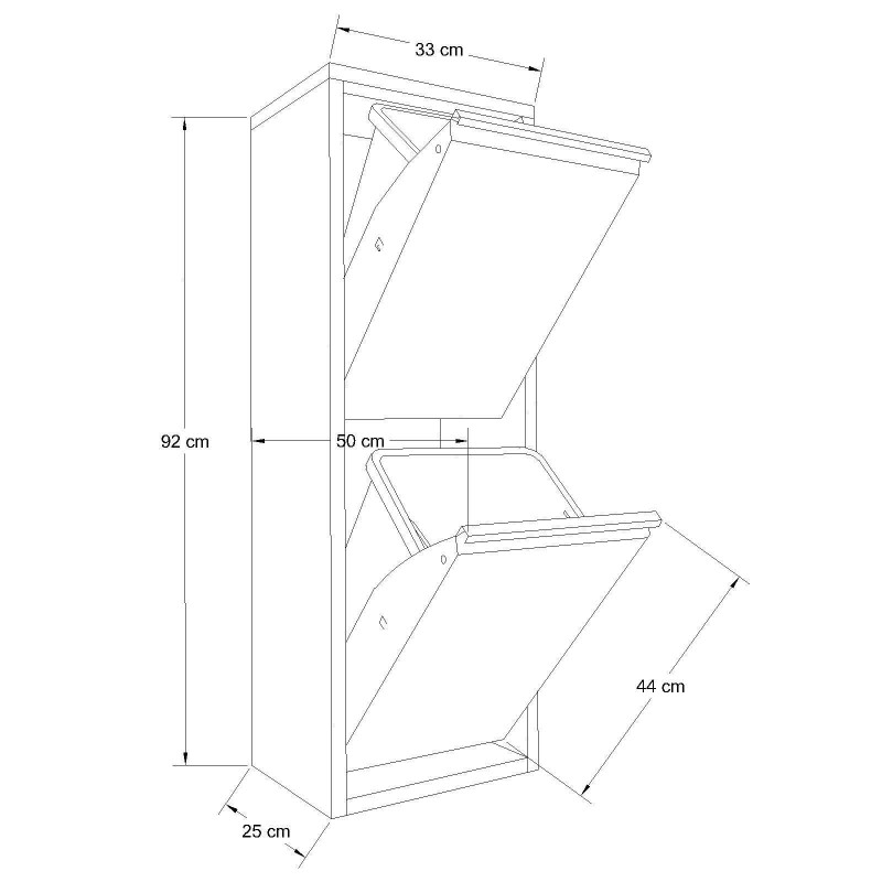 Multi Purpose Cabinet Doplo 2 - Black Black