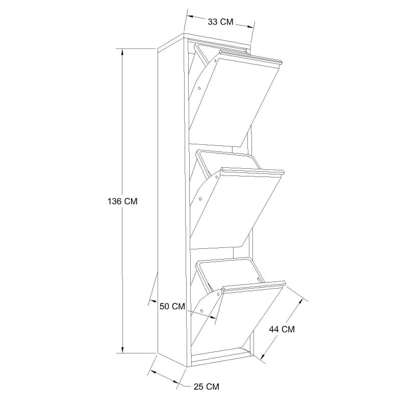 Multi Purpose Cabinet Doplo 3 - Black Black
