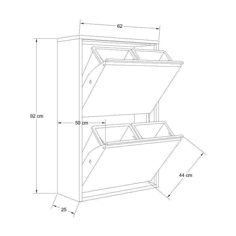 Multi Purpose Cabinet Forto 4 - Black Black