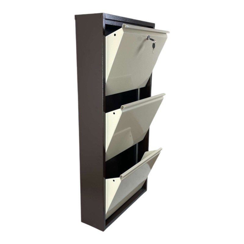 Shoe Cabinet Primo 3 - Brown, Cream Brown
Cream