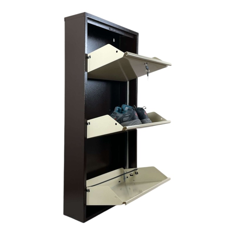 Shoe Cabinet Primo 3 - Brown, Cream Brown
Cream