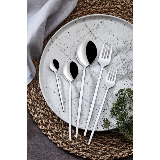 Cutlery Set (30 Pieces) Mokk30 Chrome