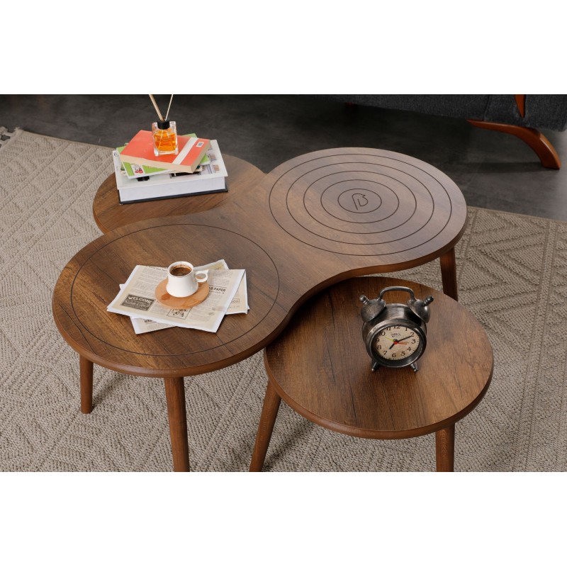 Coffee Table Set Marlo - Walnut Walnut