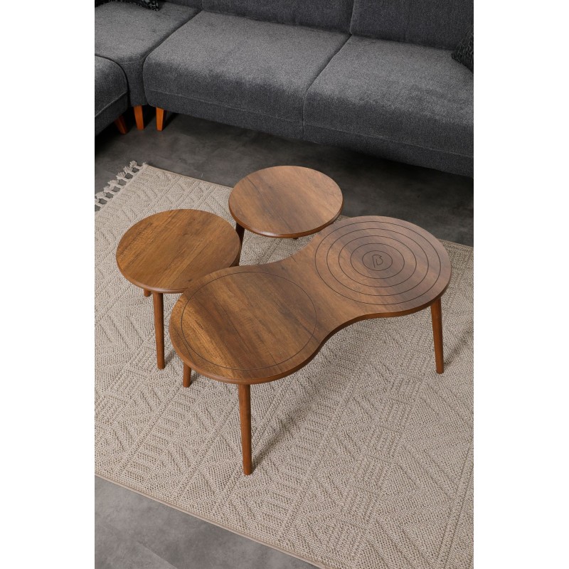 Coffee Table Set Marlo - Walnut Walnut