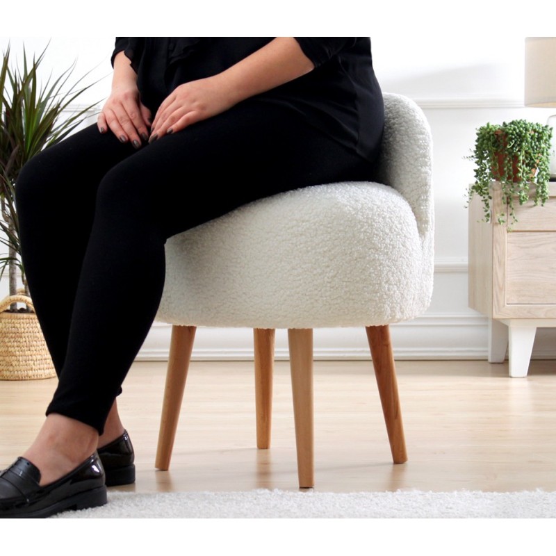 Atelier del Sofa Pouffe Rufmee - White White