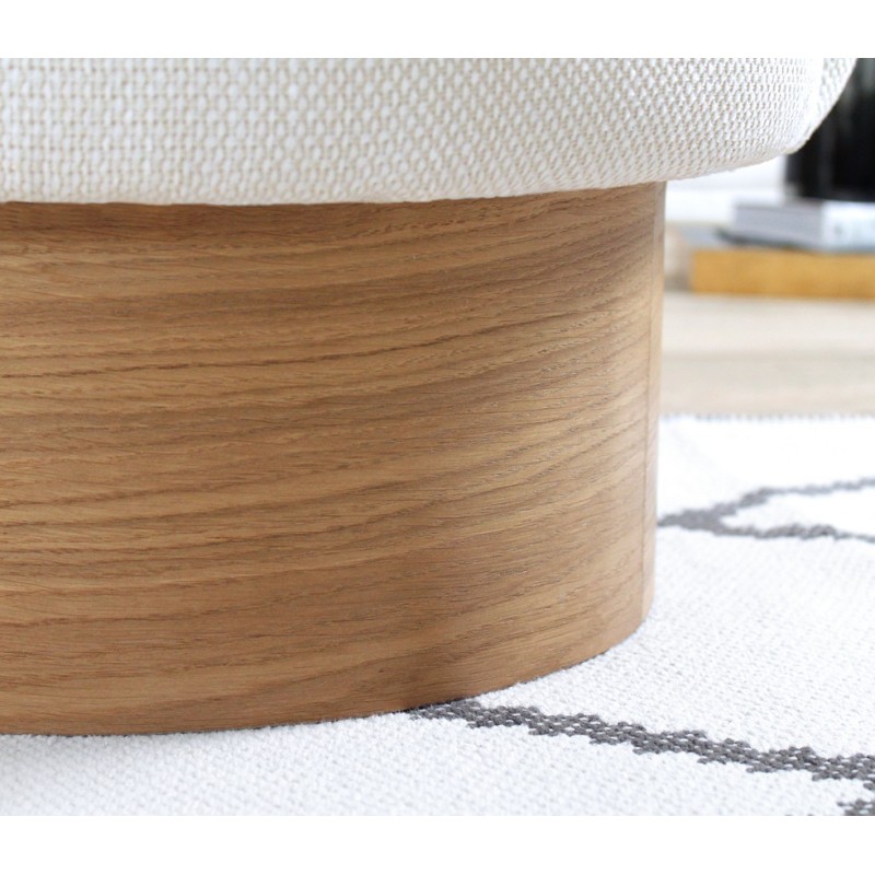 Atelier del Sofa Pouffe Barren Puf - Cream Cream