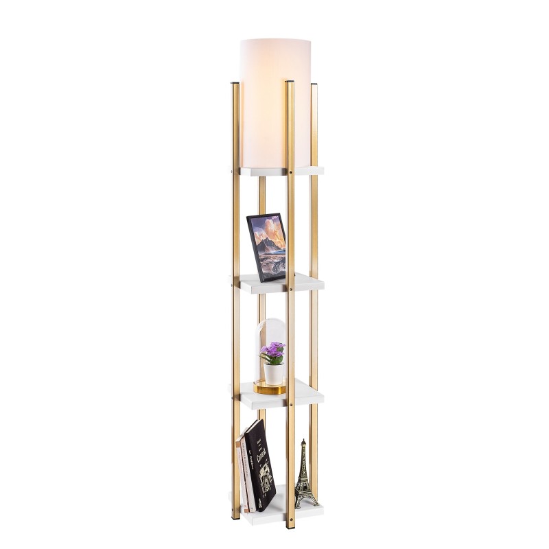 Floor Lamp 7119 - White, Gold White
Gold