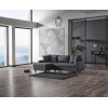 Corner Sofa-Bed Flavia - Dark Grey Dark Grey