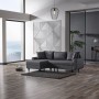 Corner Sofa-Bed Flavia - Dark Grey Dark Grey