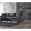 Corner Sofa-Bed Flavia - Dark Grey Dark Grey