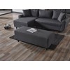 Corner Sofa-Bed Flavia - Dark Grey Dark Grey