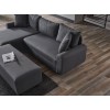 Corner Sofa-Bed Flavia - Dark Grey Dark Grey