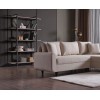 Corner Sofa-Bed Flavia - Beige Beige