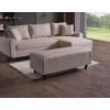 Corner Sofa-Bed Flavia - Beige Beige