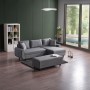 Corner Sofa-Bed Flavia - Grey Grey