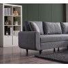 Corner Sofa-Bed Flavia - Grey Grey