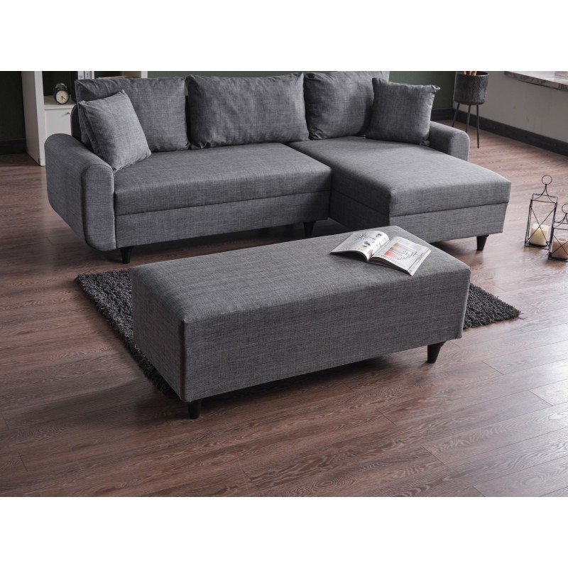 Corner Sofa-Bed Flavia - Grey Grey