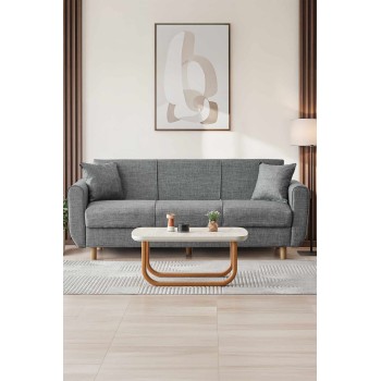3-Seat Sofa-Bed Flavia - Grey Grey