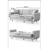 3-Seat Sofa-Bed Flavia - Dark Grey Dark Grey