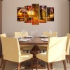 Wallxpert Decorative MDF Painting (5 Pieces) 5PMX-070 Multicolor