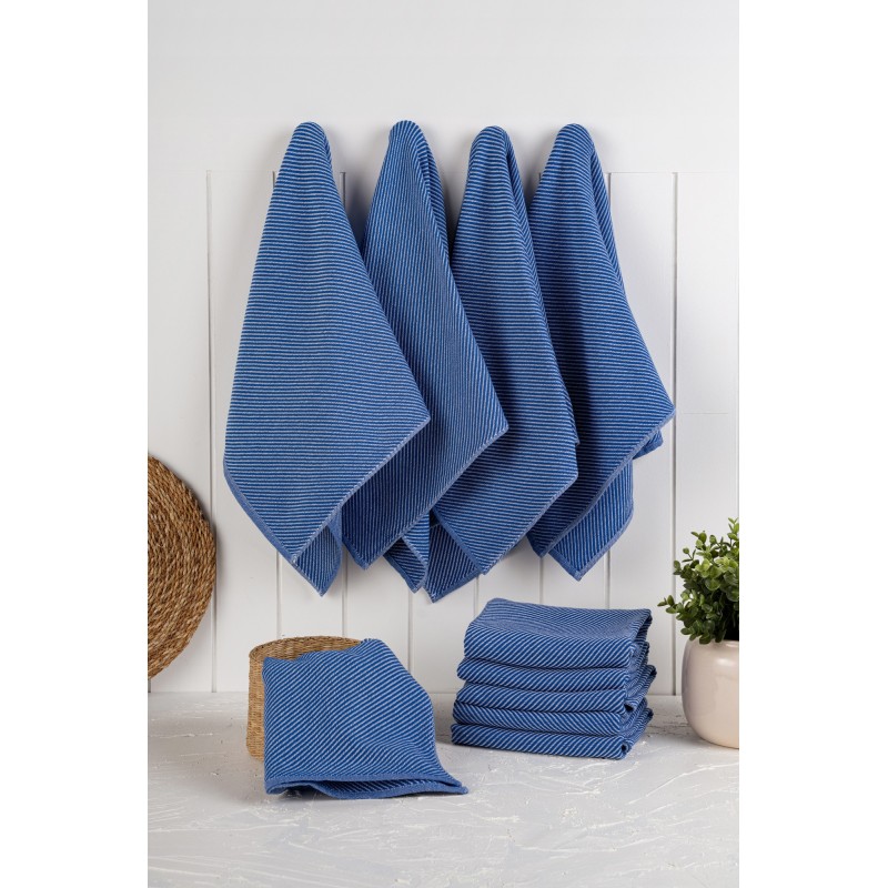 Hermia Kitchen Towel Set (10 Pieces) Eloise - Night Blue Night Blue