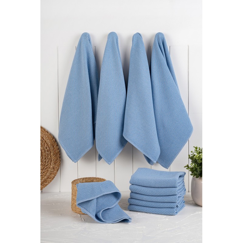 Hermia Kitchen Towel Set (10 Pieces) Eloise - Denim Blue Denim Blue