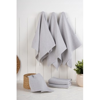 Kitchen Towel Set (6 Pieces) Eloise - Grey Grey
