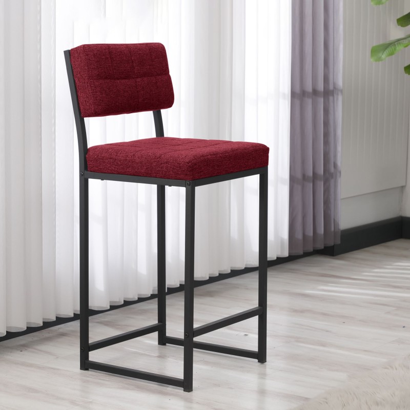 Bar Stool Retro - Burgundy Burgundy