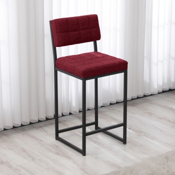 Bar Stool Retro - Burgundy Burgundy
