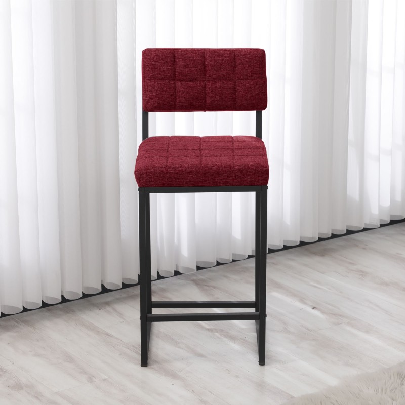 Bar Stool Retro - Burgundy Burgundy