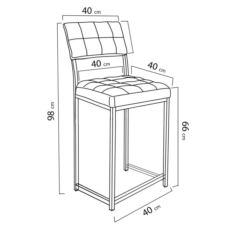 Bar Stool Retro - Navy Blue Navy Blue