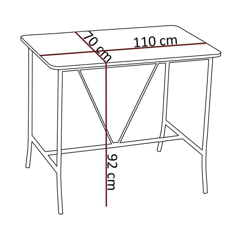 Bar Table Retro - Black Black