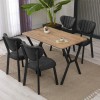 Extendable Dining Table & Chairs Set (5 Pieces) Elma - Anthracite, Walnut Anthracite
Walnut