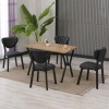 Extendable Dining Table & Chairs Set (5 Pieces) Elma - Anthracite, Walnut Anthracite
Walnut
