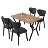 Extendable Dining Table & Chairs Set (5 Pieces) Elma - Anthracite, Walnut Anthracite
Walnut