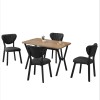 Extendable Dining Table & Chairs Set (5 Pieces) Elma - Anthracite, Walnut Anthracite
Walnut