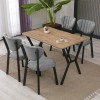 Extendable Dining Table & Chairs Set (5 Pieces) Elma - Grey, Walnut Grey
Walnut