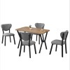 Extendable Dining Table & Chairs Set (5 Pieces) Elma - Grey, Walnut Grey
Walnut