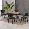 Extendable Dining Table & Chairs Set (5 Pieces) Elma - Green, Walnut Green
Walnut