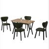 Extendable Dining Table & Chairs Set (5 Pieces) Elma - Green, Walnut Green
Walnut