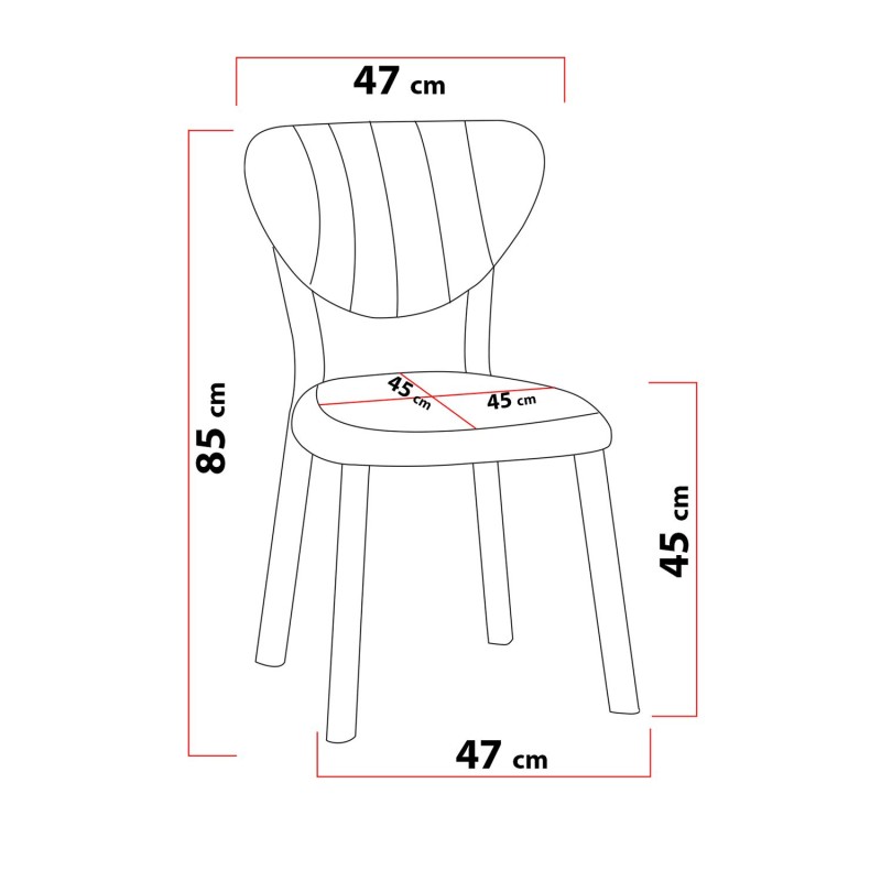 Extendable Dining Table & Chairs Set (5 Pieces) Elma - Grey, Black Grey
Black