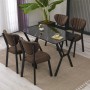 Extendable Dining Table & Chairs Set (5 Pieces) Elma - Brown, Black Brown
Black